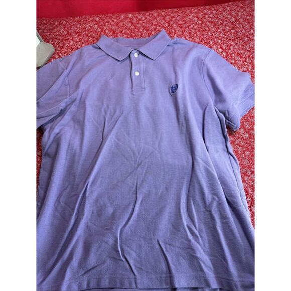 Lot of 2 ~ Chaps Polo Short Sleeve Cotton Shirts ~ Mens Medium Purple & Pink V1 - Picture 5 of 7